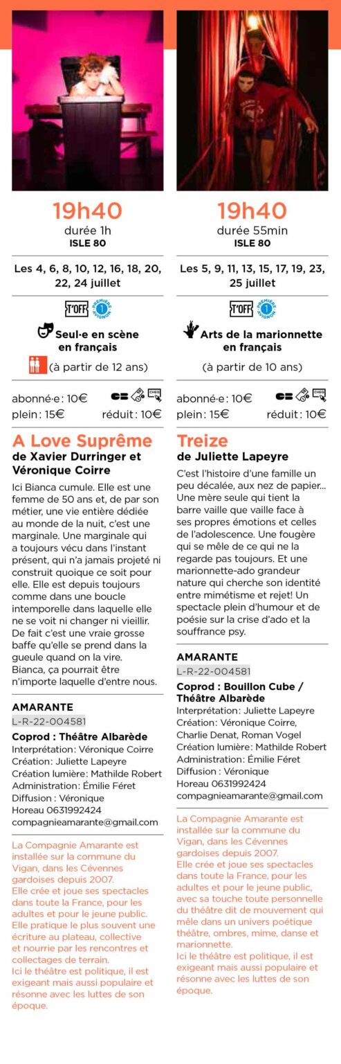 programme avignon 2026 cie amarante